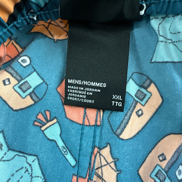 The North Face Shorts Mens XXL Pull-on Allover Camping Print Class V New - Picture 3 of 16